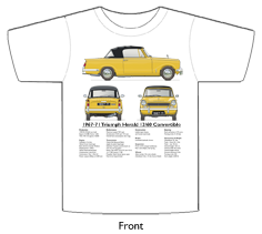 Triumph Herald 13/60 Convertible 1967-71 T-shirt Front